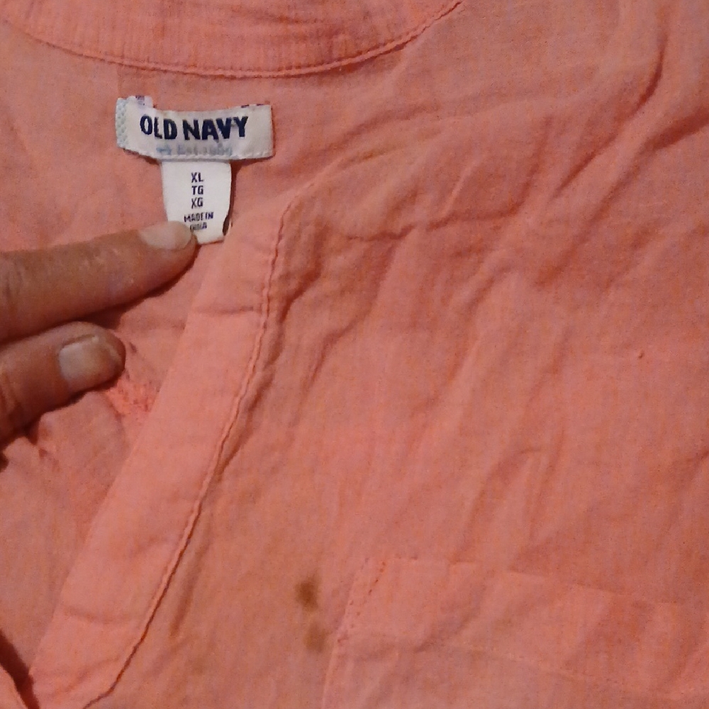 Peach Button-Up Blouse - Picture 2 of 2